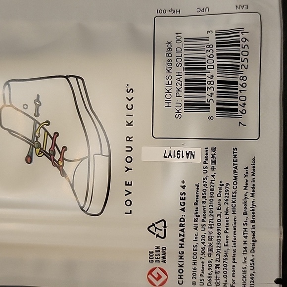 Hickies lacing system-black, kids size New - Picture 8 of 8